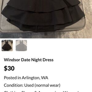 Windsor Black Layered Dress